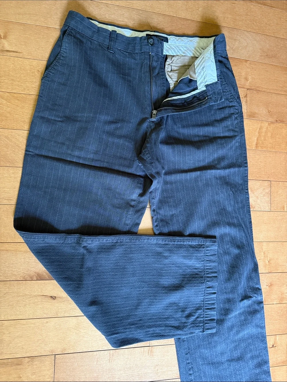 Banana Republic Men's Navy Pinstripe Chinos